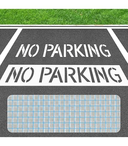 Amazon.com: NO Parking Stencil | 12 inch Letters | 60 mil Standard